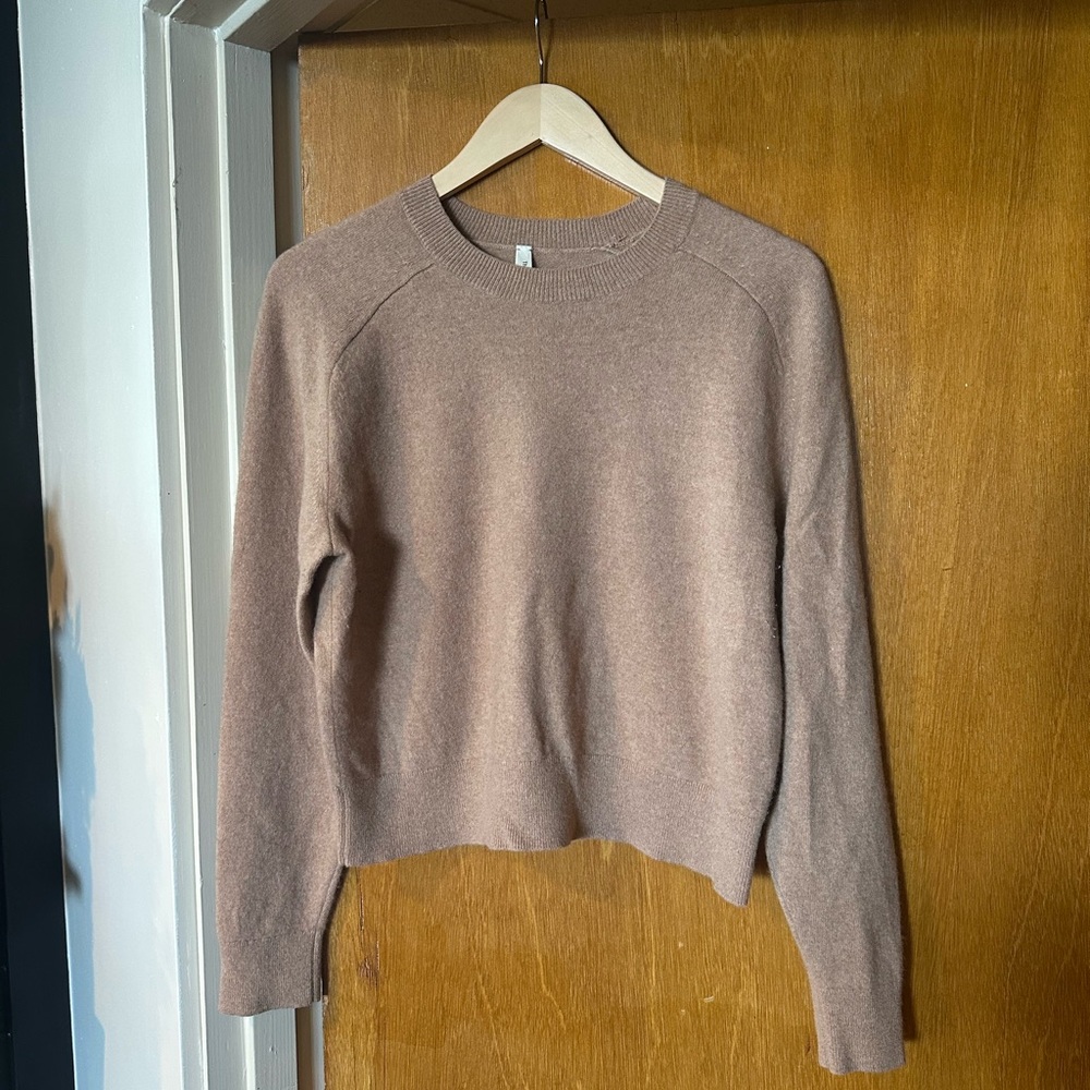 The Group by Babaton Cashmere Tan Crew Sweater